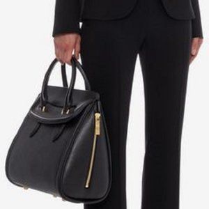 Alexander McQueen Black Leather Heroine Bag